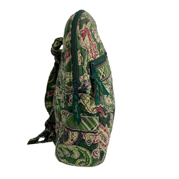 Vera Bradley Retired Pattern Chelsea Multicolor Green Pure Cotton Backpack USA - Picture 2 of 11